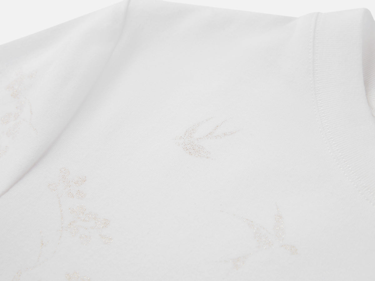 EP YAYING Cotton Printed Slim-Fit Short-Sleeve T-Shirt