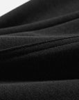 EP YAYING High-Waist Slim Wool-Cotton Brushed Black Pants