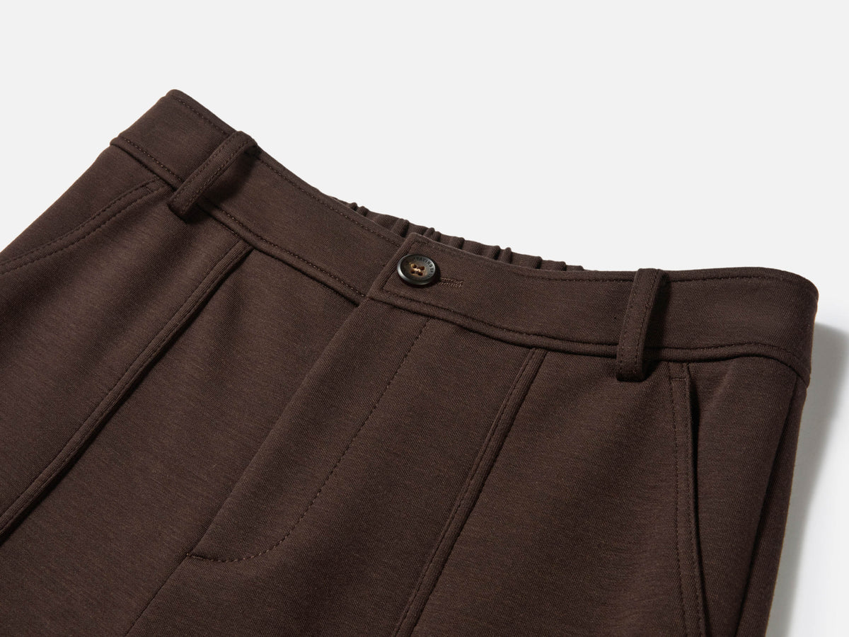 EP YAYING Lyocell-Wool High-Waist Slight-Flare Pants