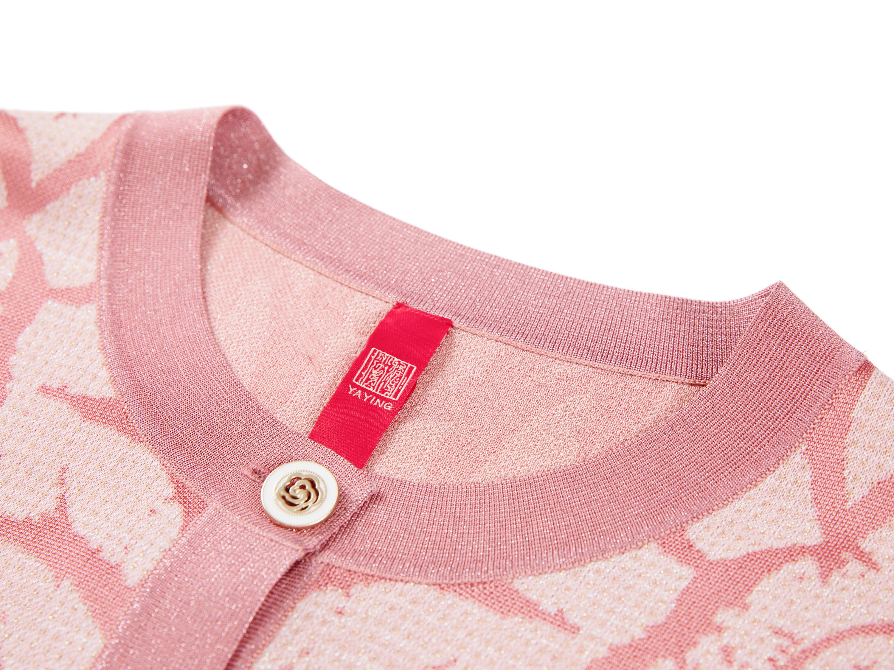 YAYING Pink Sheer Knit Cardigan