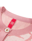 YAYING Pink Sheer Knit Cardigan