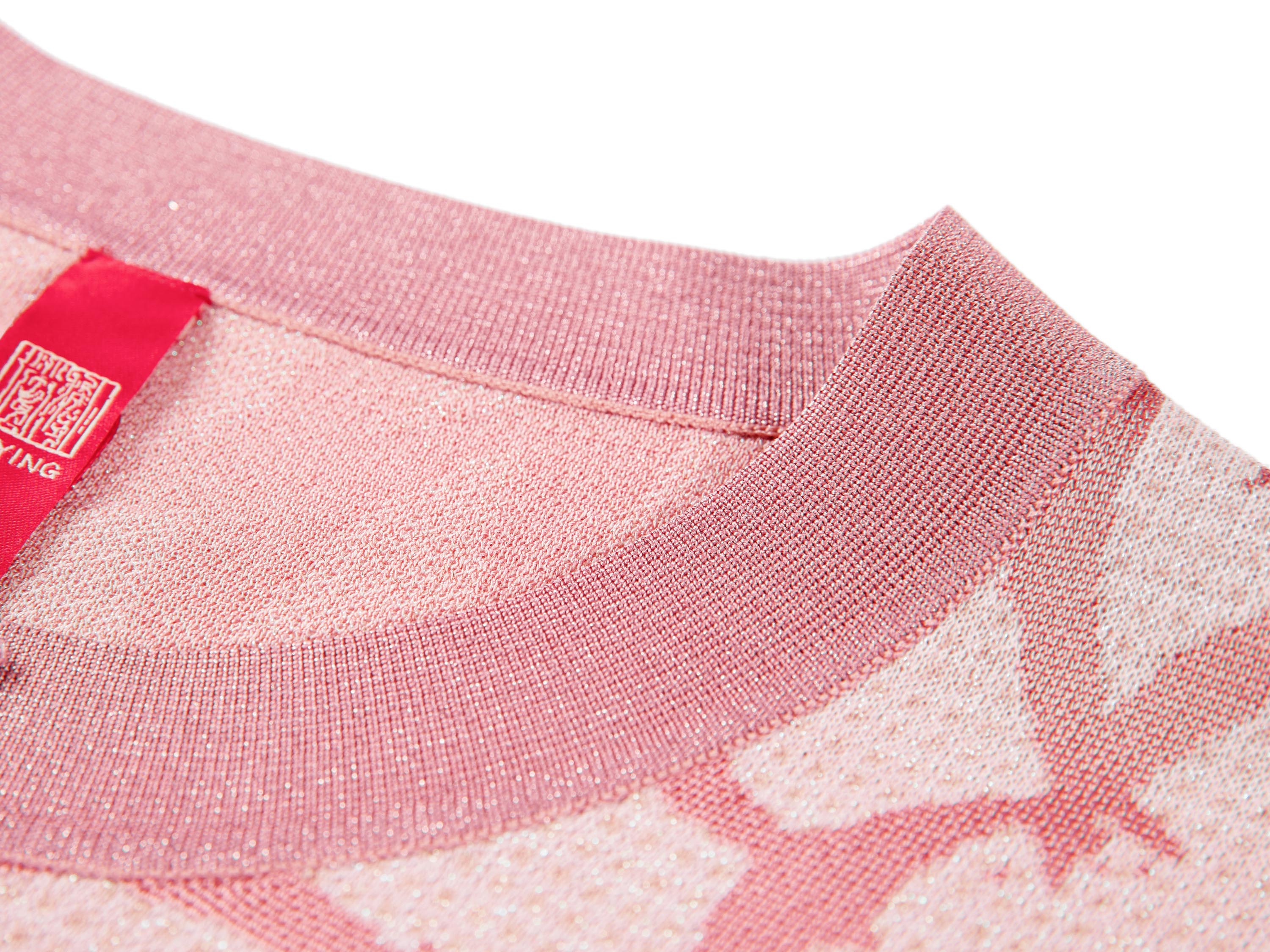 YAYING Pink Sheer Knit Cardigan
