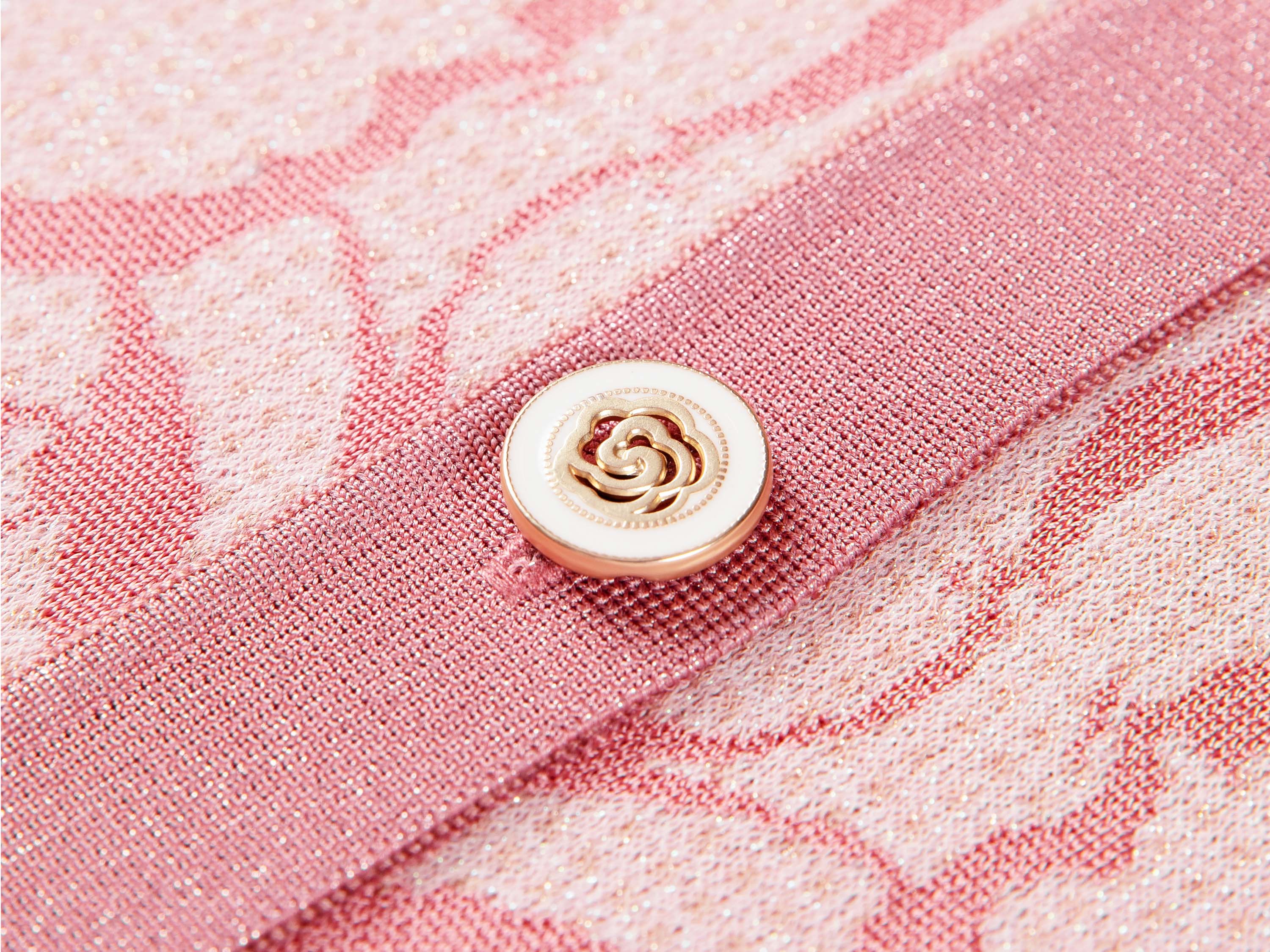 YAYING Pink Sheer Knit Cardigan