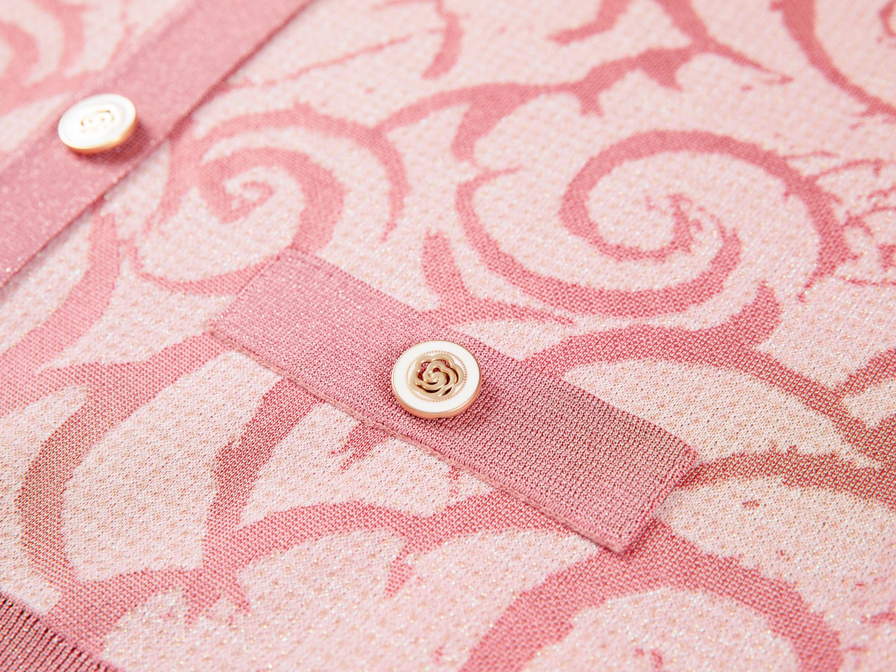 YAYING Pink Sheer Knit Cardigan