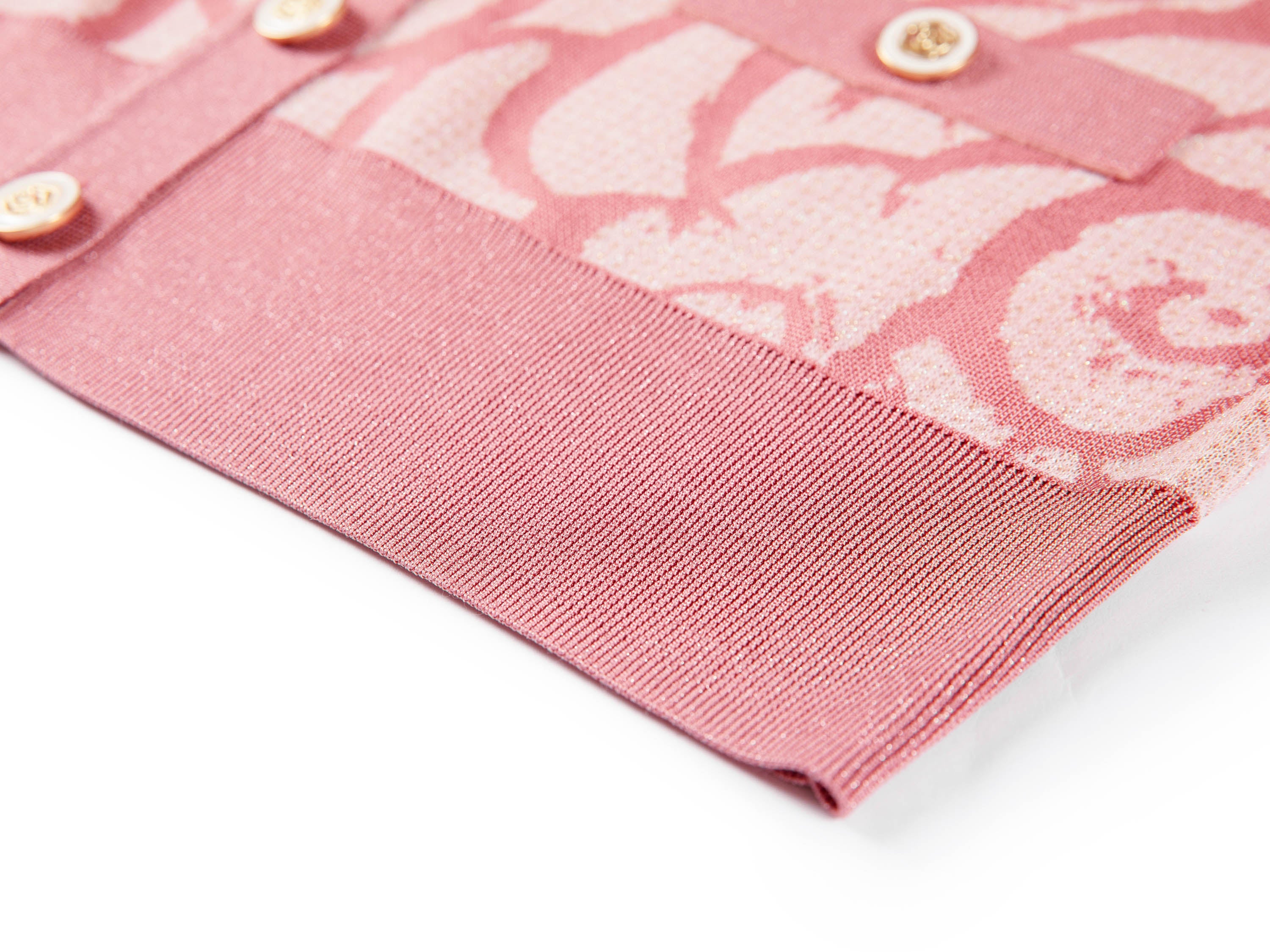 YAYING Pink Sheer Knit Cardigan