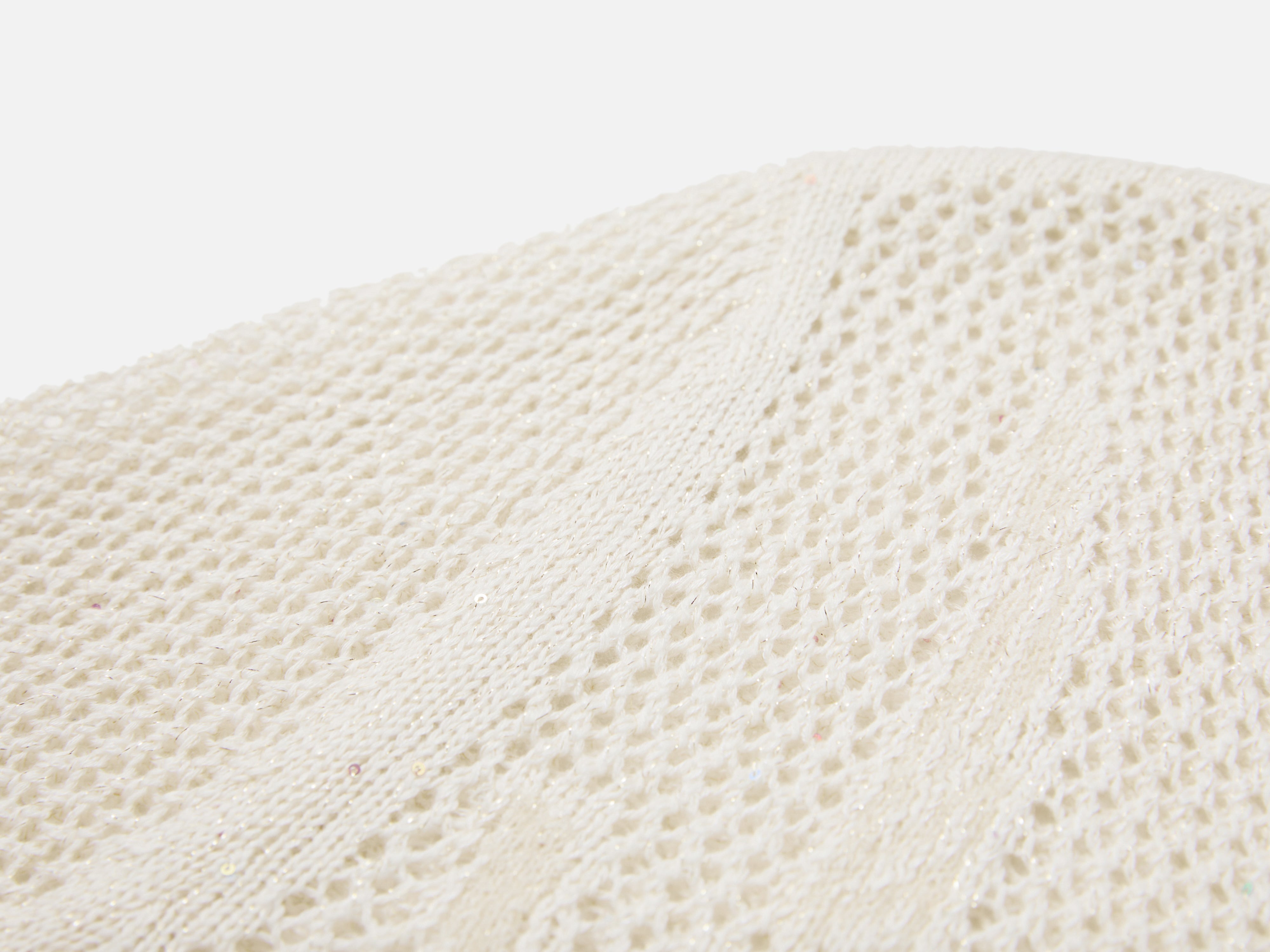 EP YAYING Drop-Shoulder Open-Knit Top
