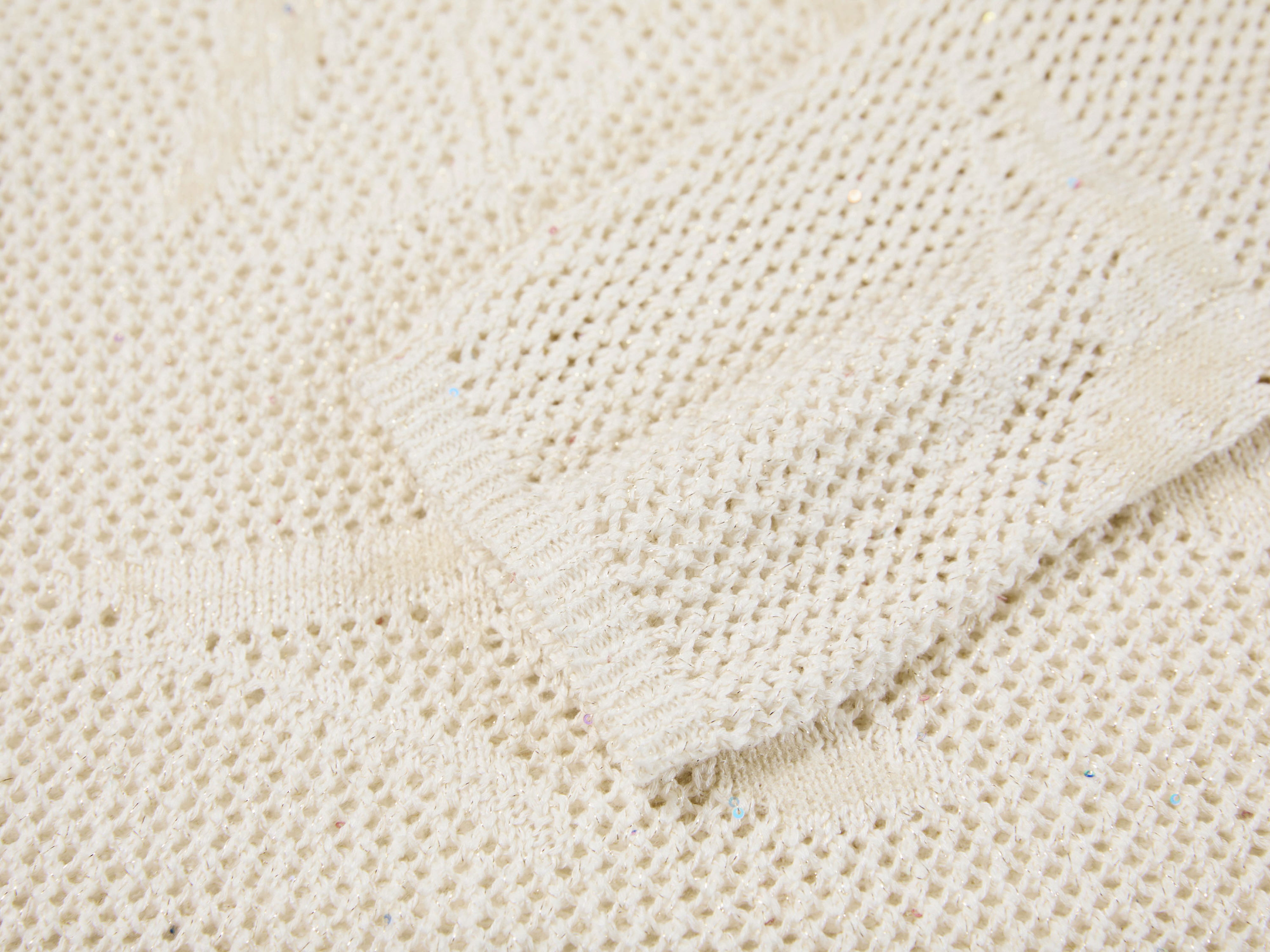EP YAYING Drop-Shoulder Open-Knit Top