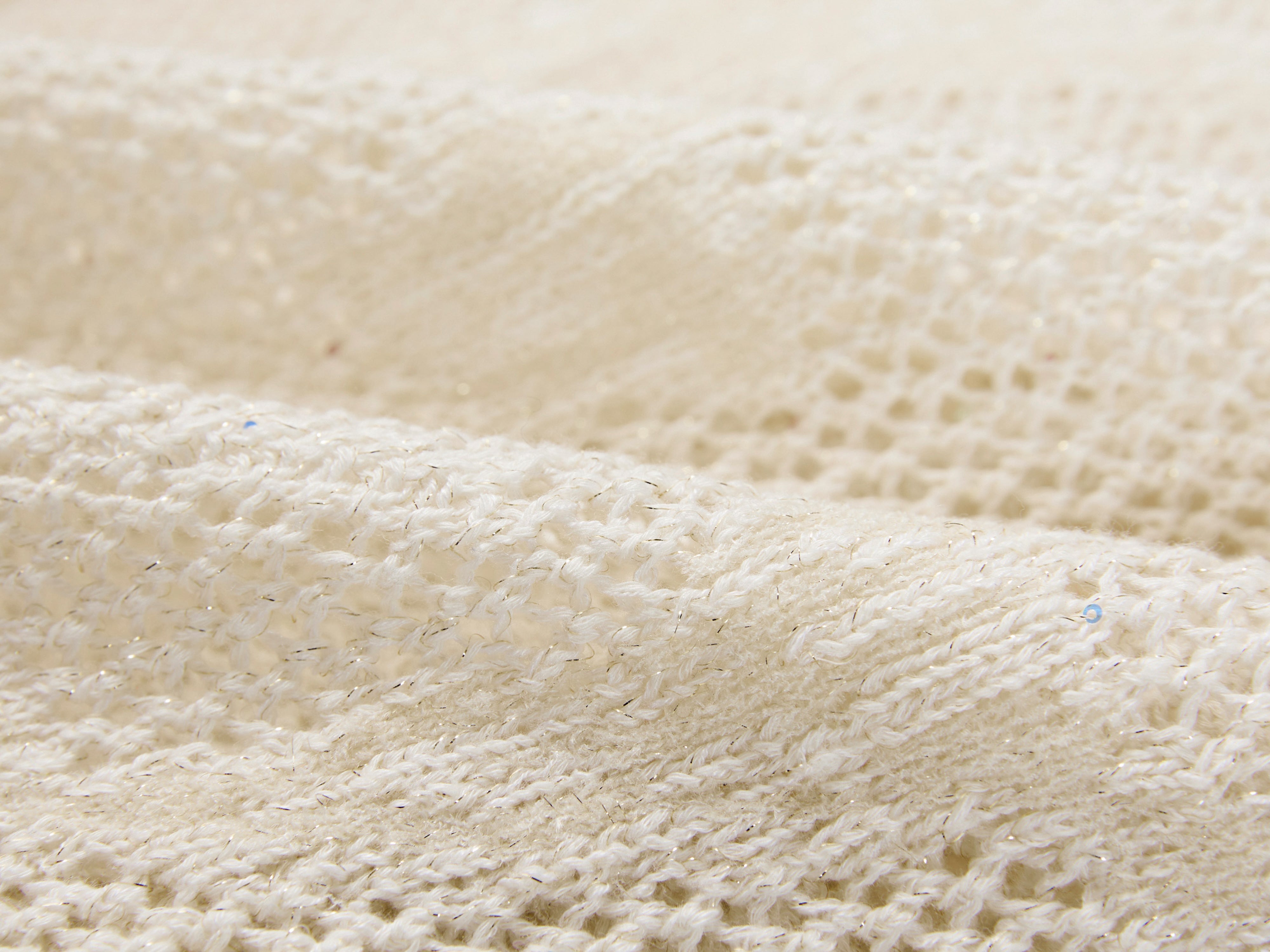 EP YAYING Drop-Shoulder Open-Knit Top