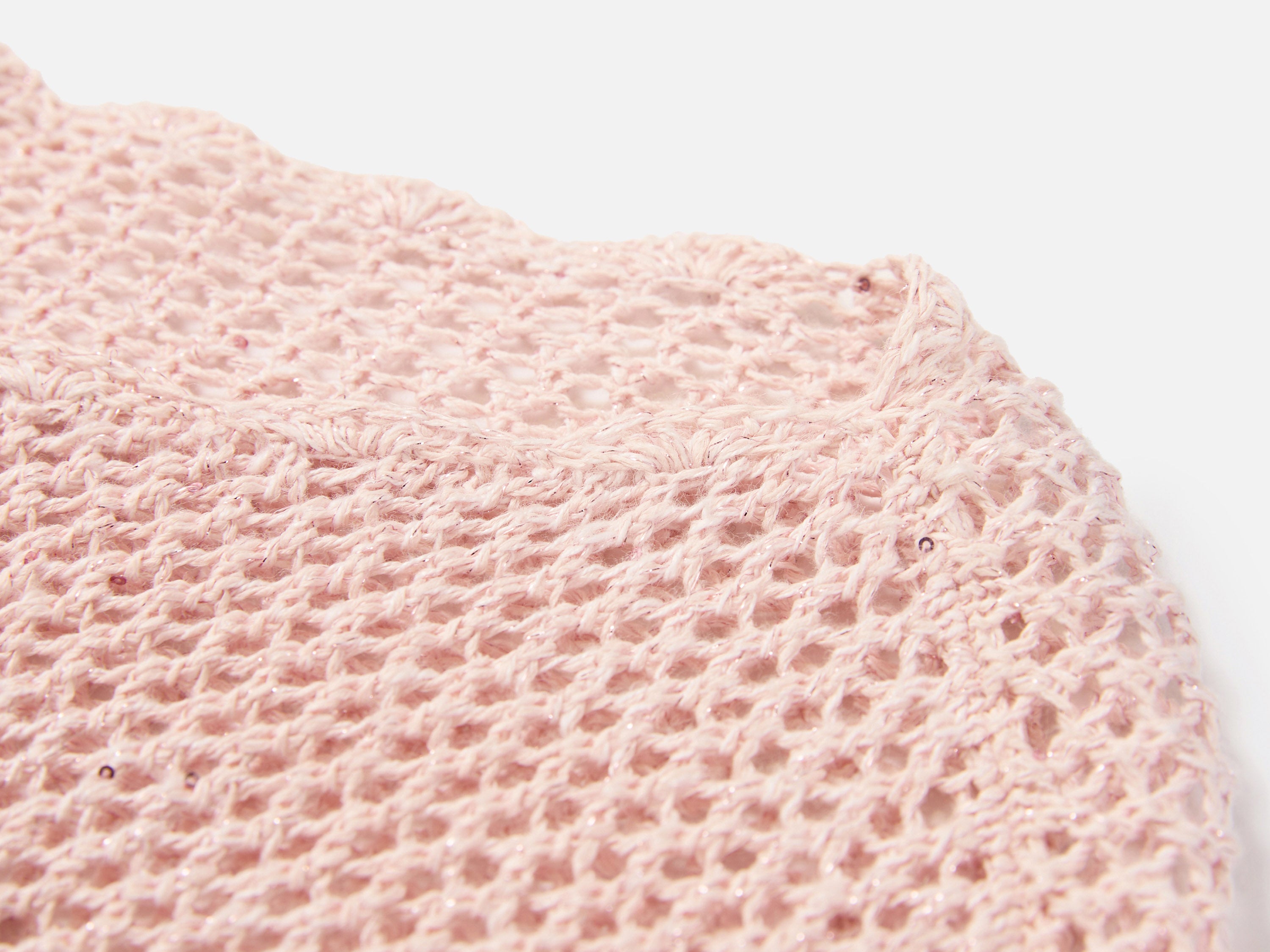EP YAYING Drop-Shoulder Open-Knit Top