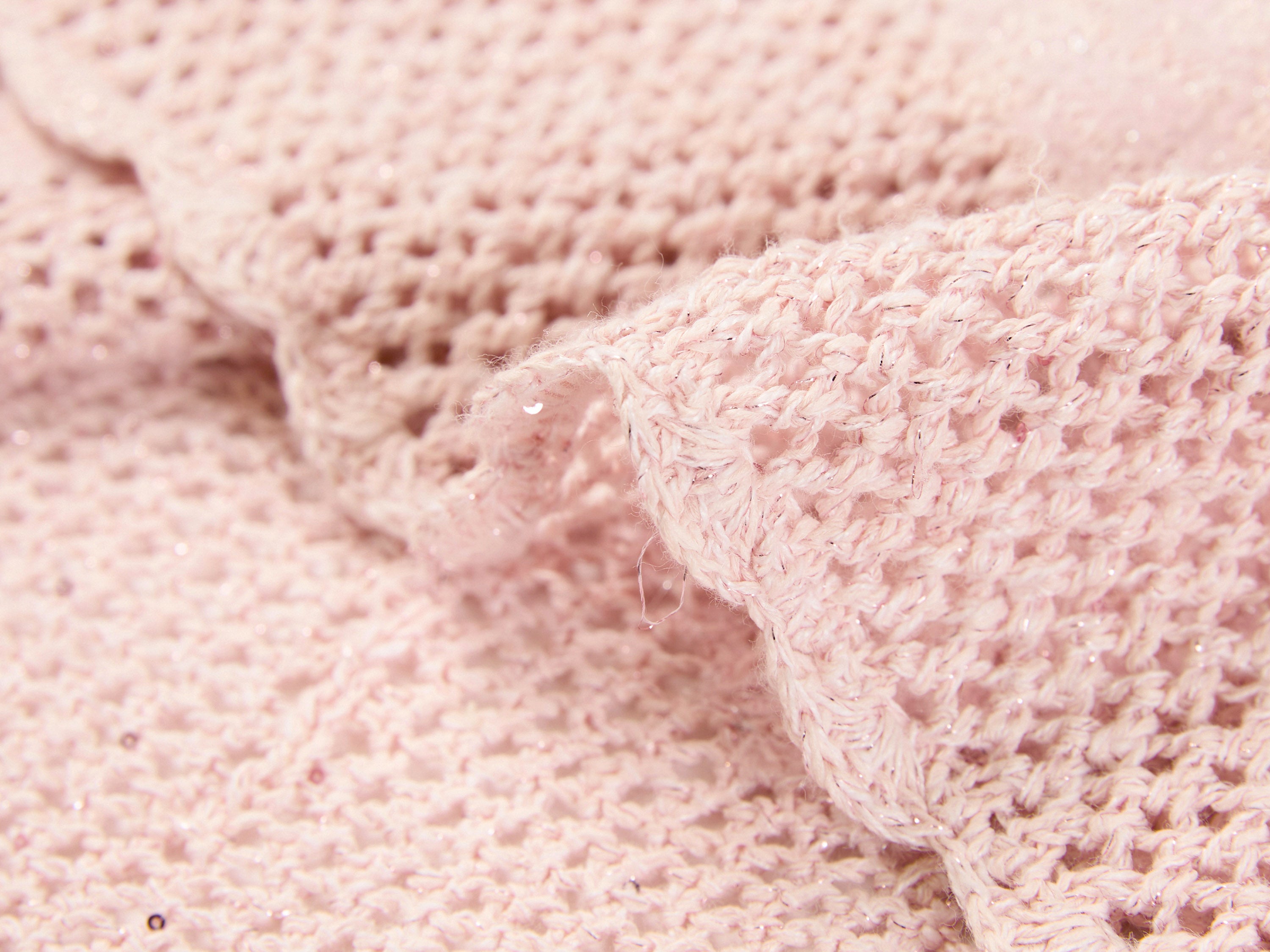 EP YAYING Drop-Shoulder Open-Knit Top