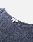EP YAYING Wool-Cashmere Plaid Oversized Pullover Sweater