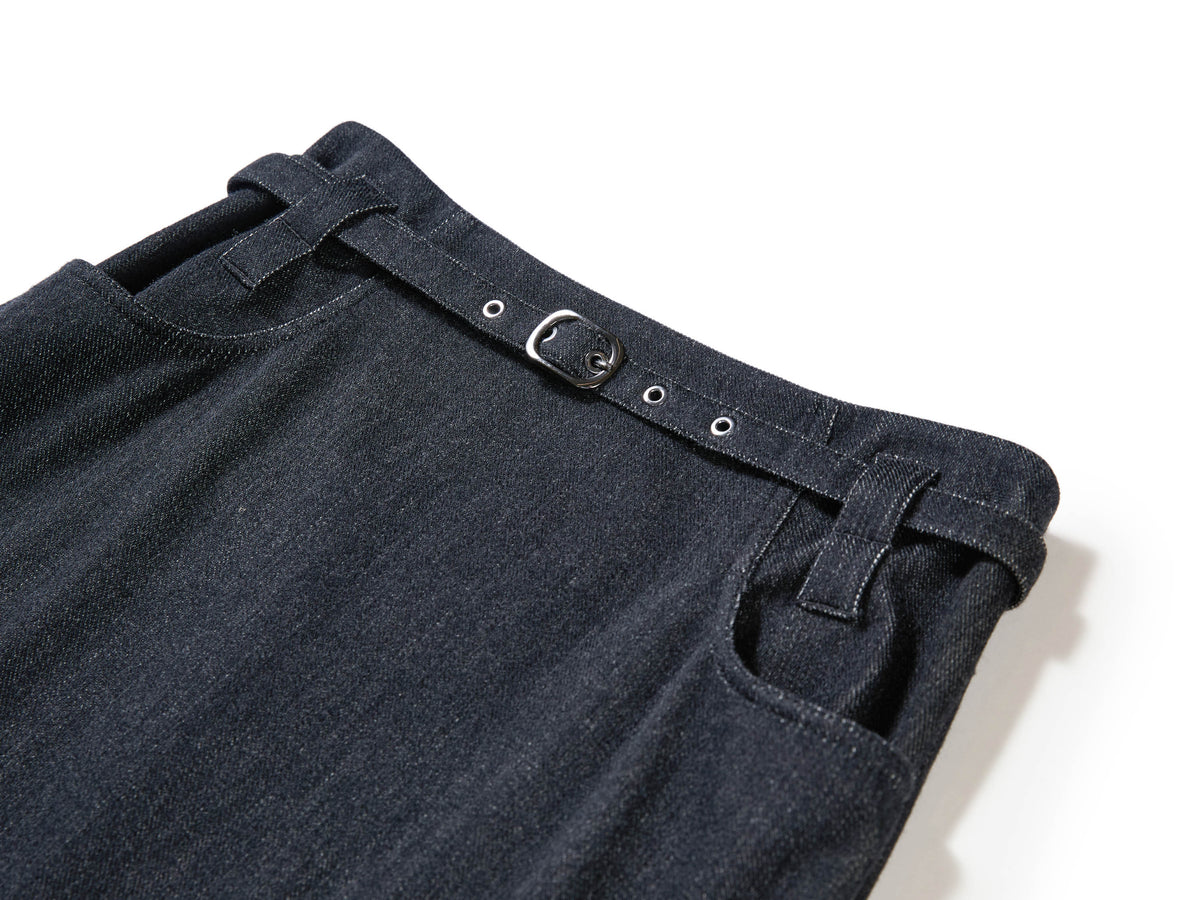YAYING Wool High-Waist Straight-Cut Mid-Length Skirt
