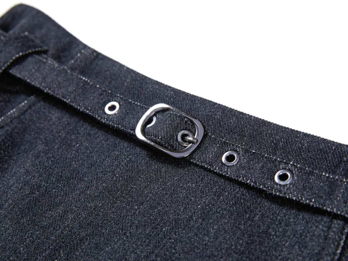 YAYING Wool High-Waist Straight-Cut Mid-Length Skirt