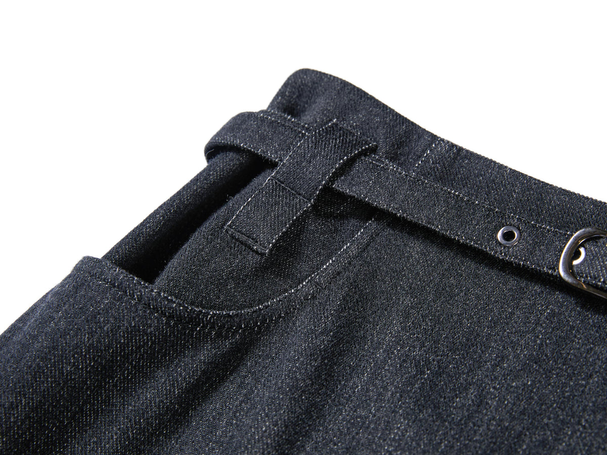 YAYING Wool High-Waist Straight-Cut Mid-Length Skirt