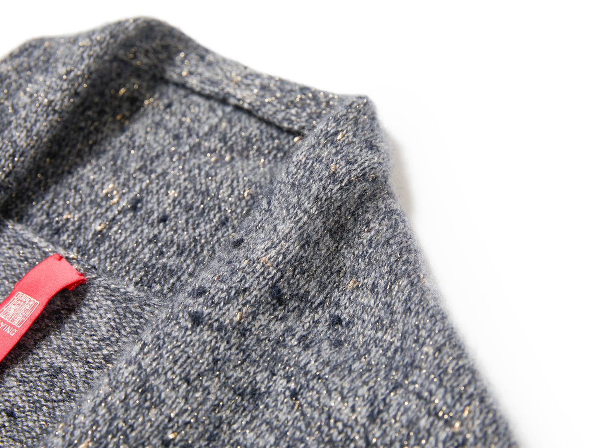 YAYING Golden Cashmere Sweater Cardigan