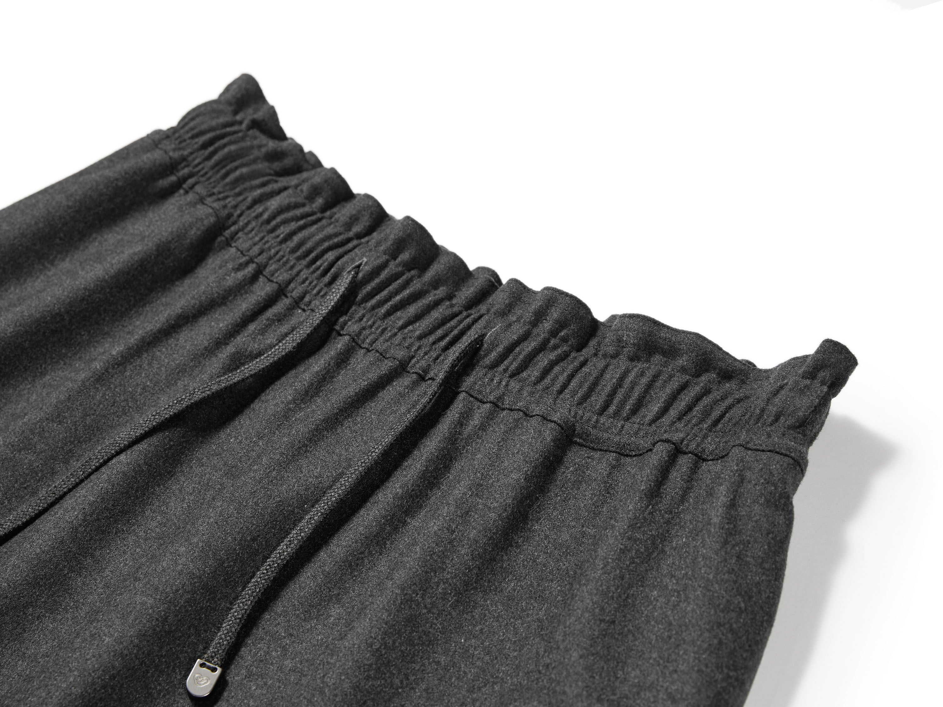 YAYING Wool Cashmere Drawstring A-Line Skirt