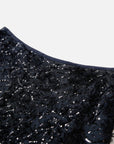 EP YAYING Silk-Lined Sequin Textured Skirt