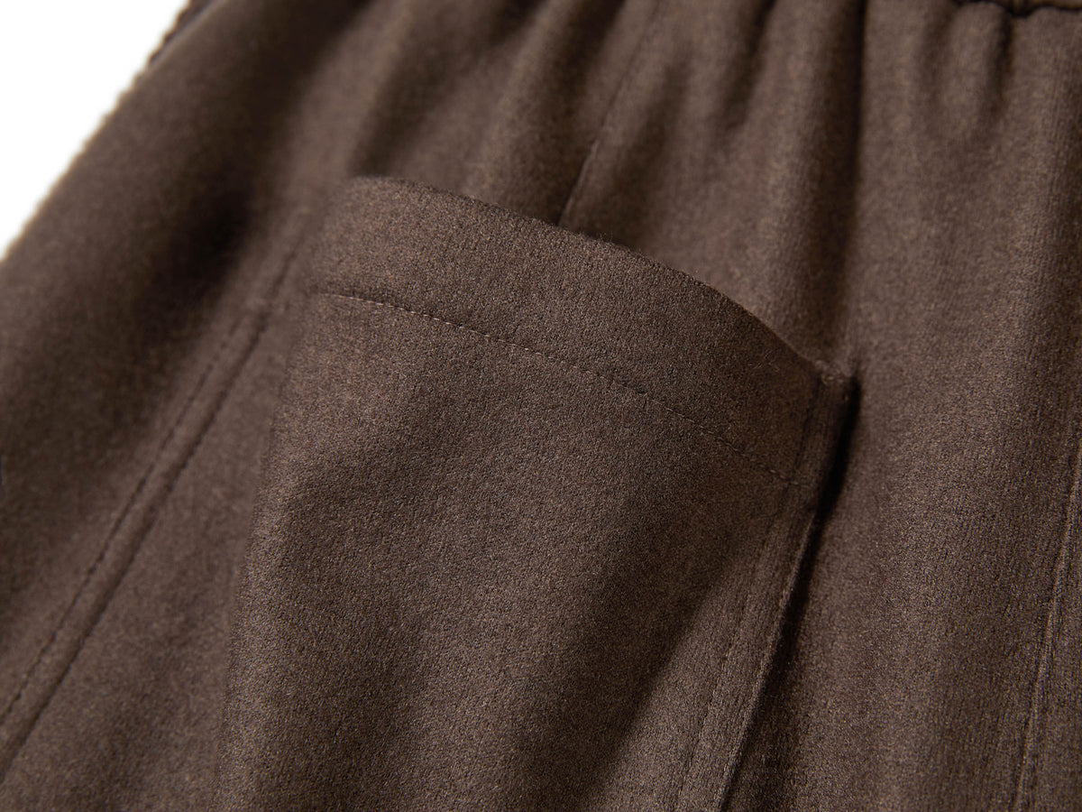 YAYING Wool Relaxed Elastic-Waist Straight-Leg Pants
