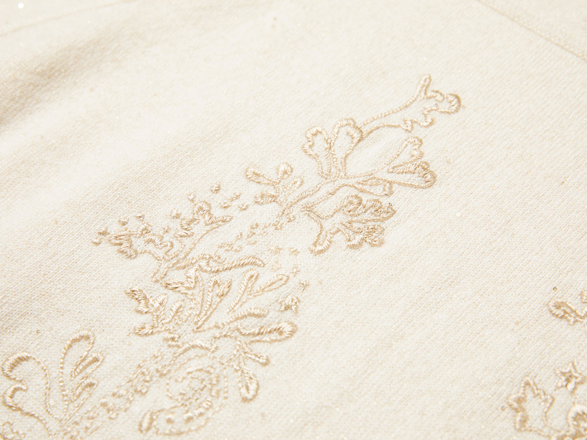 YAYING Coral Bonsai Embroidered Cashmere Pullover Sweater