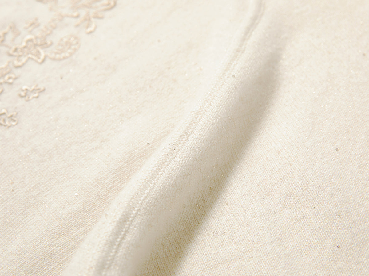 YAYING Coral Bonsai Embroidered Cashmere Pullover Sweater