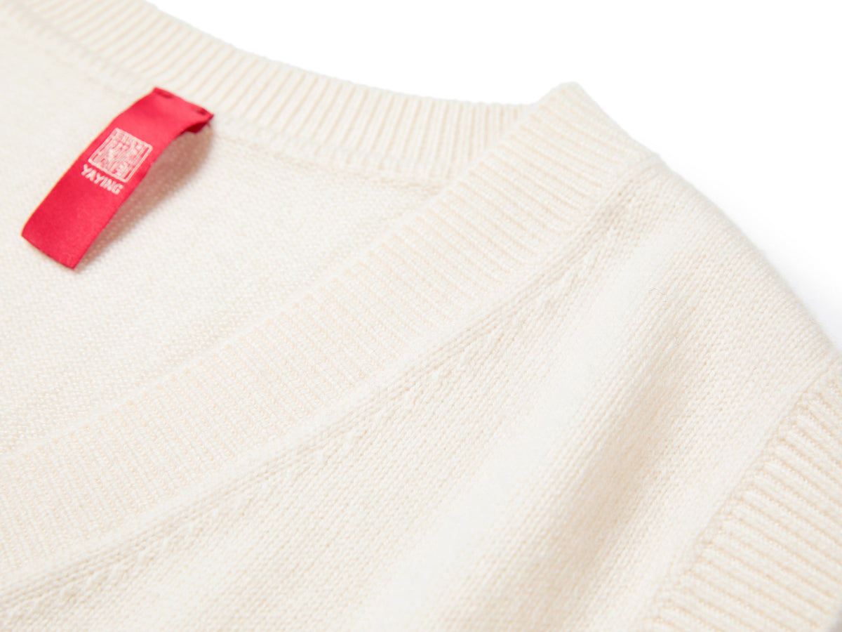 YAYING Embroidered Wool-Cashmere V-Neck Sweater Vest