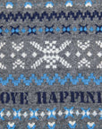 EP YAYING Fair Isle Vintage Jacquard Short-Sleeve Knit Top