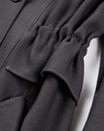 YAYING Wool Blend Long Hooded Windbreaker Coat