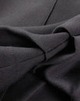 YAYING Cotton Wool Elegant V-Neck Waist-Cinching Dress