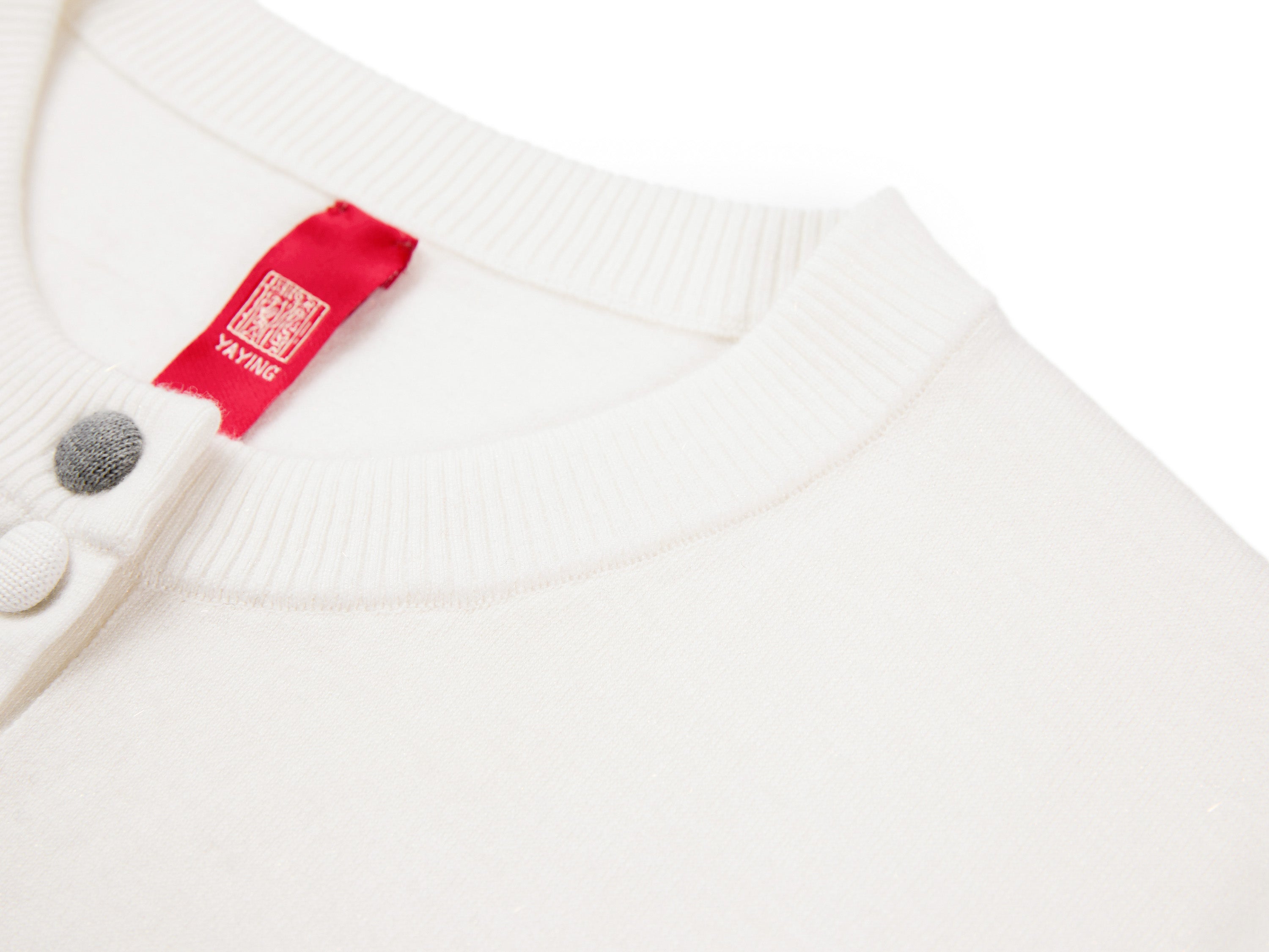 YAYING Wool Cashmere Color Button White Cardigan