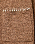 YAYING Golden Cashmere Sweater Cardigan