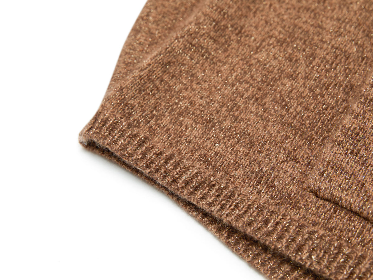 YAYING Golden Cashmere Sweater Cardigan