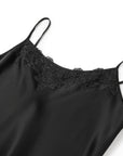 YAYING Triacetate Lace-Spliced Slip Dress
