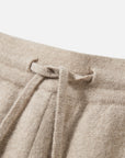 EP YAYING 100% Cashmere Relaxed Wide-Leg Knit Pants