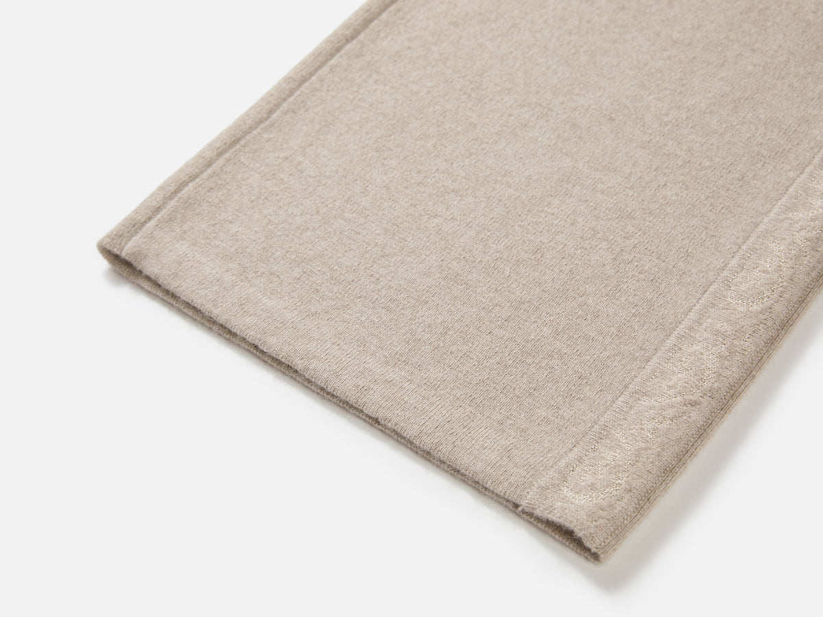 EP YAYING 100% Cashmere Relaxed Wide-Leg Knit Pants