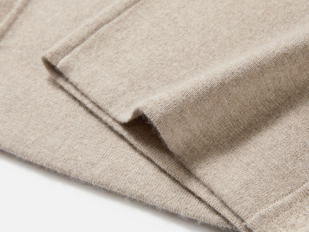 EP YAYING 100% Cashmere Relaxed Wide-Leg Knit Pants