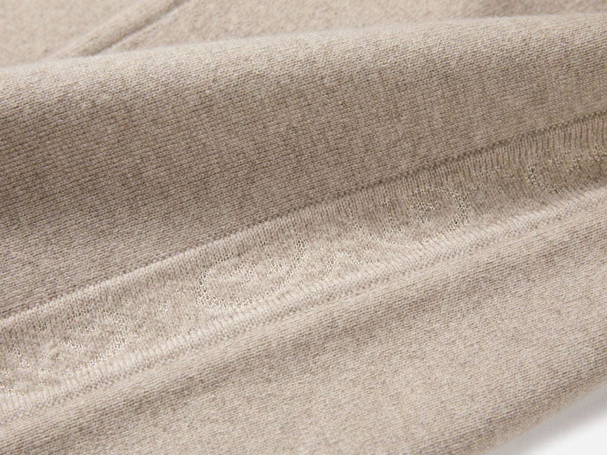 EP YAYING 100% Cashmere Relaxed Wide-Leg Knit Pants