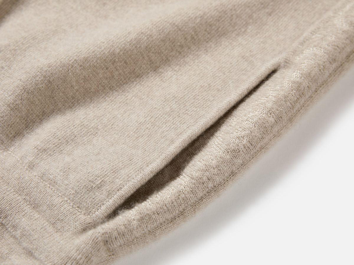 EP YAYING 100% Cashmere Relaxed Wide-Leg Knit Pants