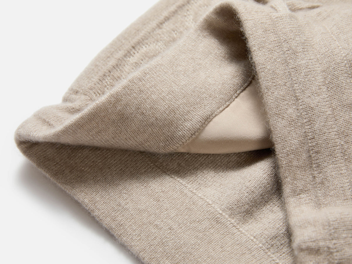 EP YAYING 100% Cashmere Relaxed Wide-Leg Knit Pants