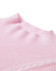 YAYING Mock-Neck Cable-Knit Cashmere-Silk Top
