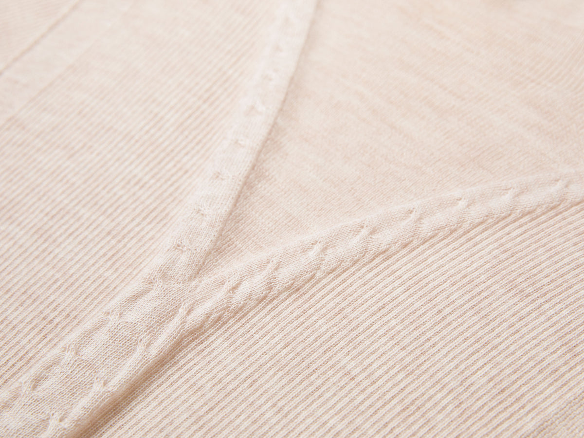 YAYING Mock-Neck Cable-Knit Cashmere-Silk Top