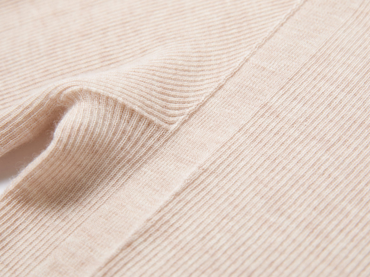 YAYING Mock-Neck Cable-Knit Cashmere-Silk Top