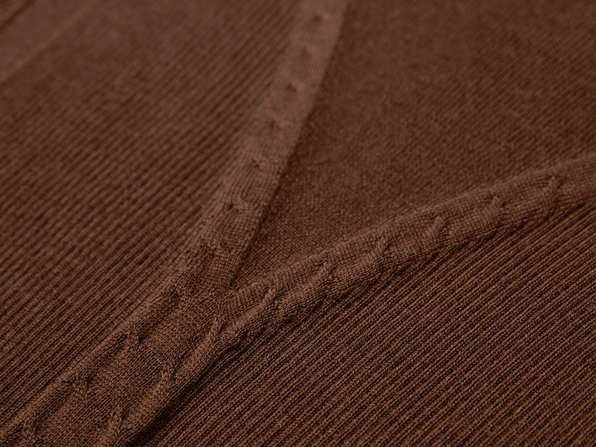 YAYING Mock-Neck Cable-Knit Cashmere-Silk Top