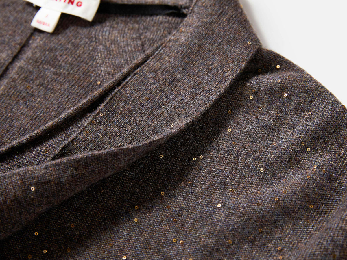 EP YAYING Heather Colorful-Dot Bow Cashmere Knit Top
