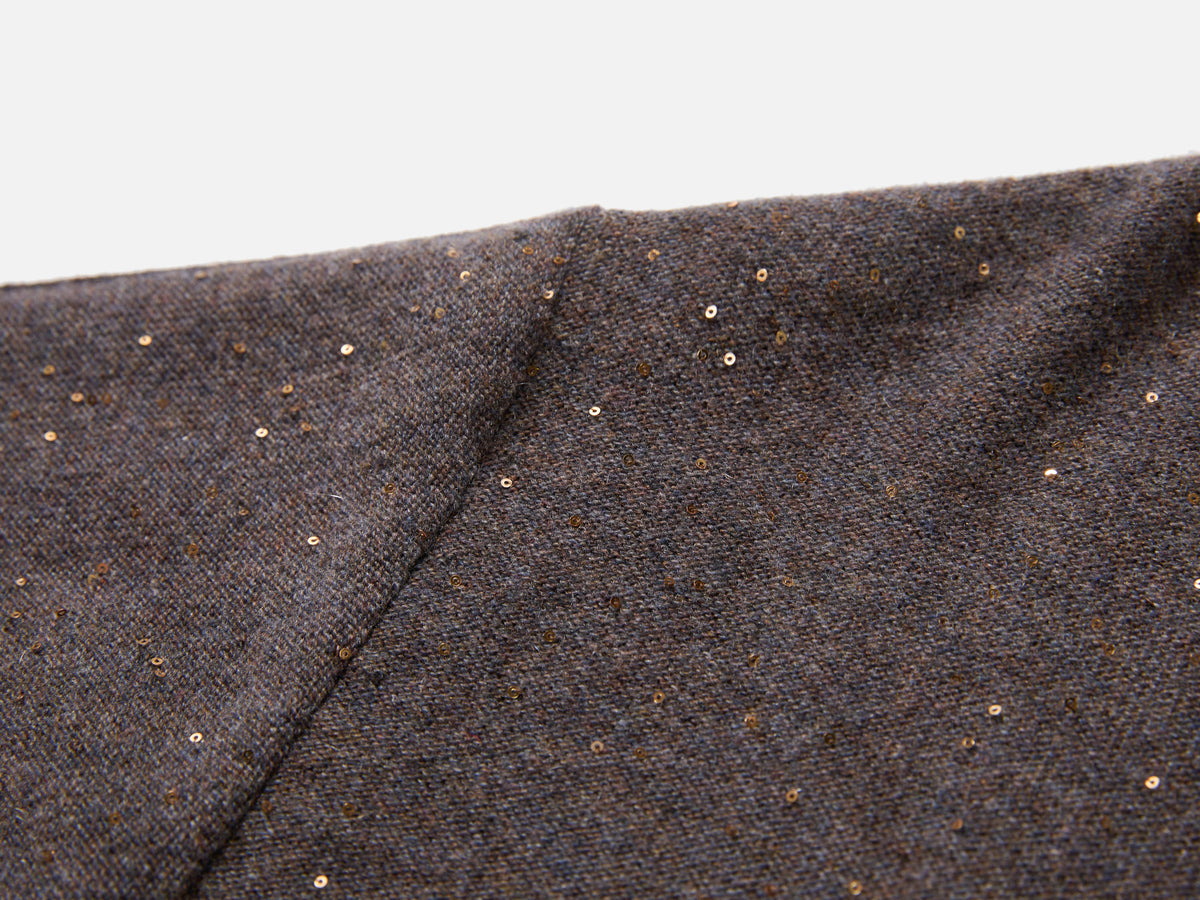 EP YAYING Heather Colorful-Dot Bow Cashmere Knit Top