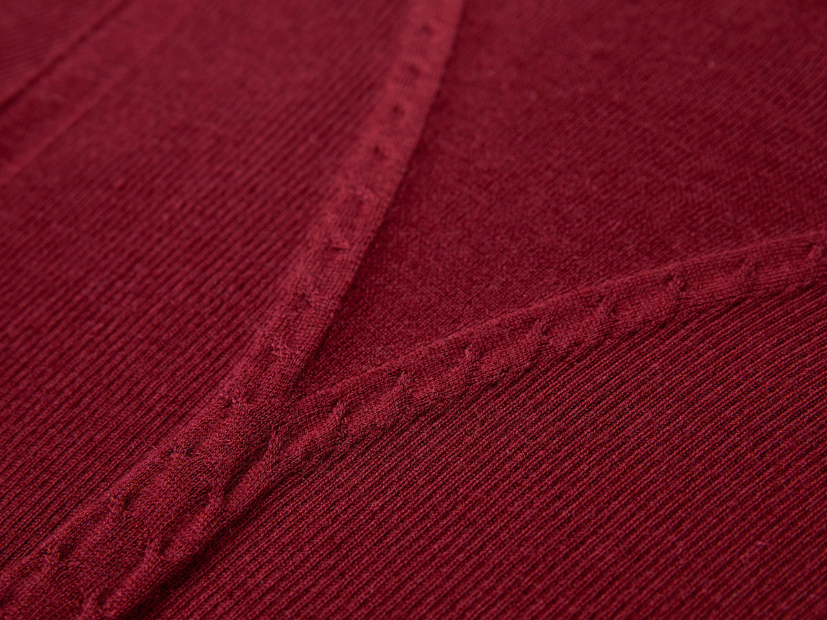YAYING Mock-Neck Cable-Knit Cashmere-Silk Top