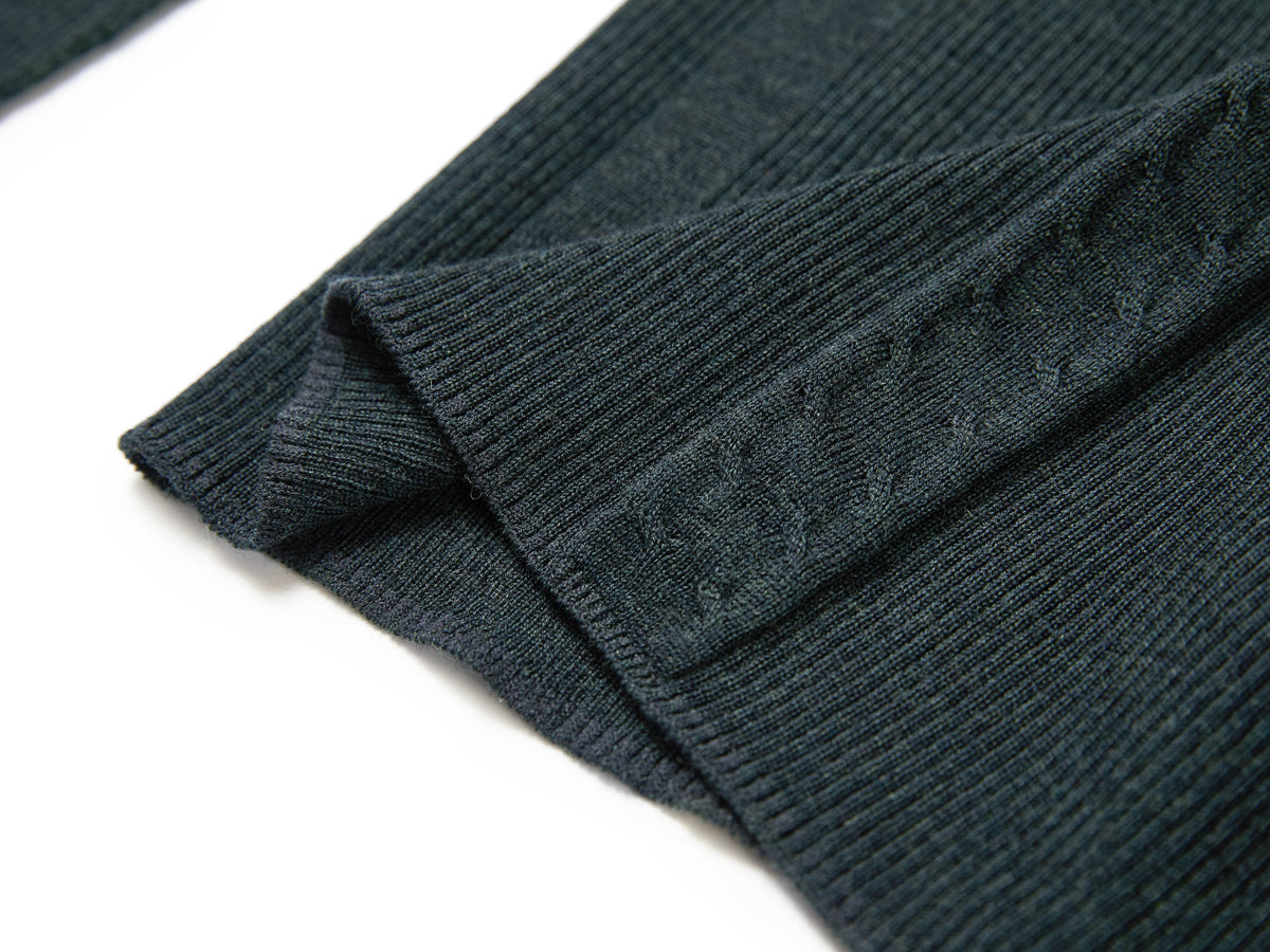 YAYING Mock-Neck Cable-Knit Cashmere-Silk Top