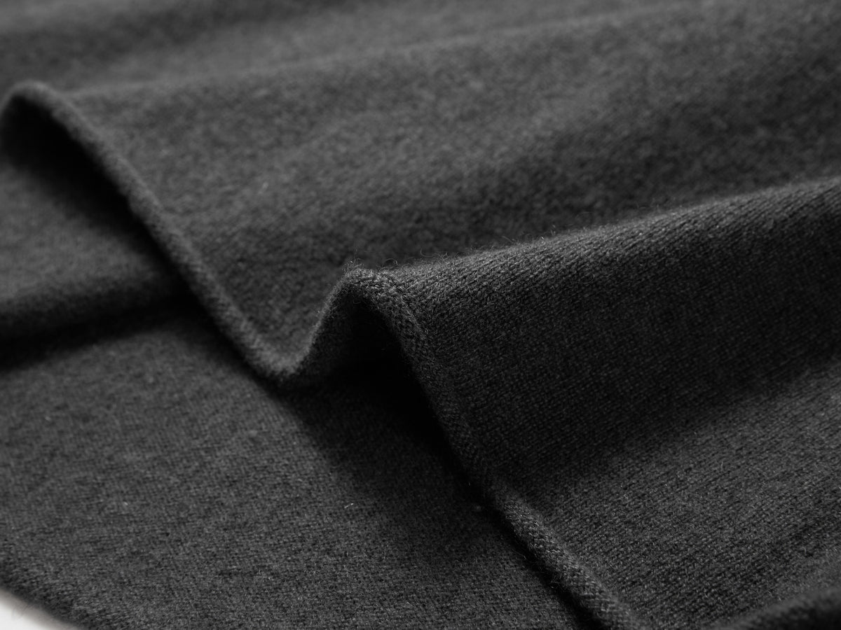 EP YAYING Openwork Shawl-Collar Cashmere Knit Top