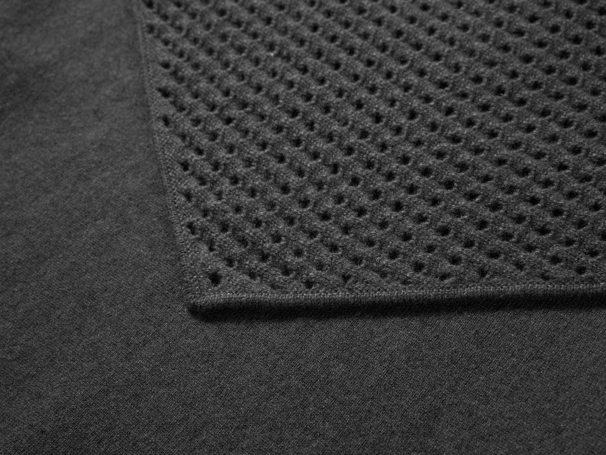 EP YAYING Openwork Shawl-Collar Cashmere Knit Top
