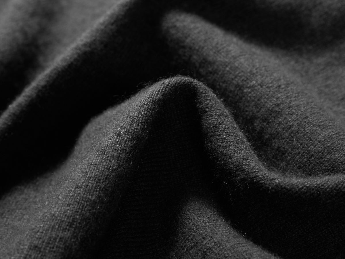 EP YAYING Openwork Shawl-Collar Cashmere Knit Top