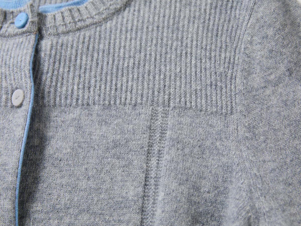 EP YAYING Wool-Cashmere Quiet Luxury Round-Neck Long-Sleeve Jacket